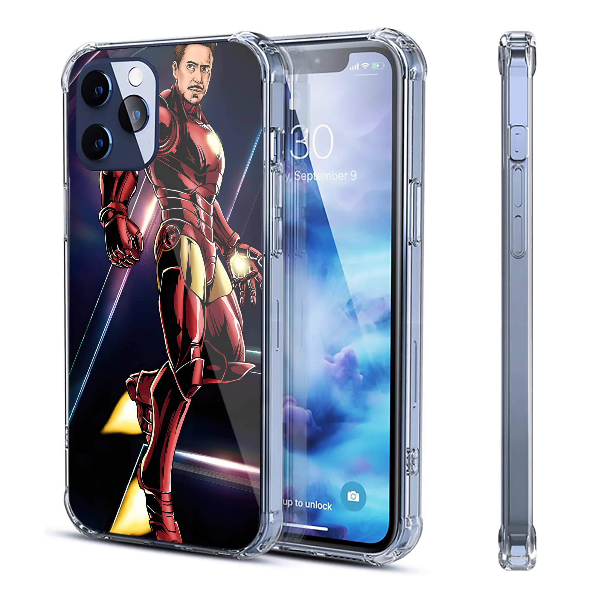 （画像用） アベンジャーズ The Avengers 【iPhone 12シリーズ対応】透明スマホケース（クリアソフトケース）